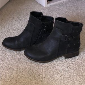 Women’s Black Leather Booties